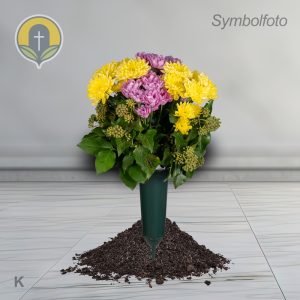 Chrysanthemum Strauß für Grabvase, gemischt, ohne Vase