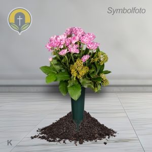 Chrysanthemum Strauß für Grabvase, rosa, ohne Vase